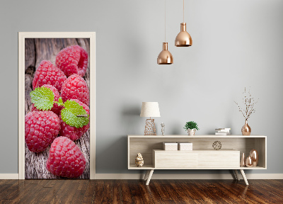 Self-adhesive door sticker Raspberries