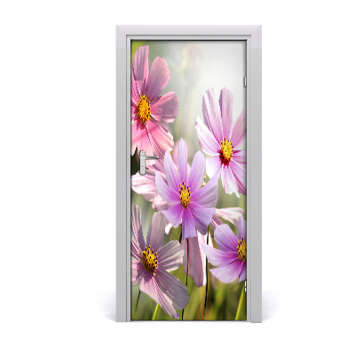 Self-adhesive door sticker Field flowers