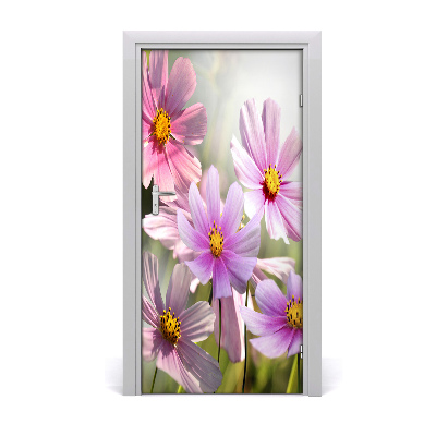 Self-adhesive door sticker Field flowers