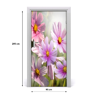 Self-adhesive door sticker Field flowers