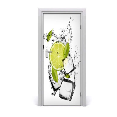 Self-adhesive door sticker Lime and ice