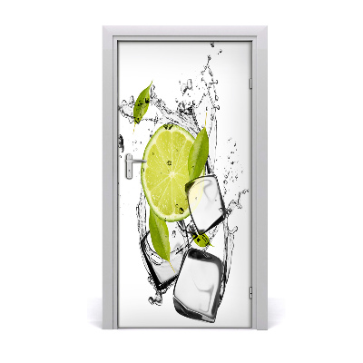 Self-adhesive door sticker Lime and ice