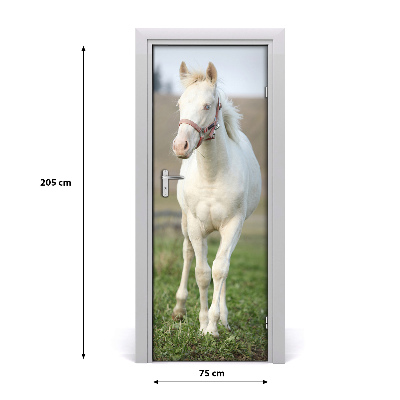 Self-adhesive door sticker Wall albino horse