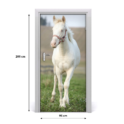 Self-adhesive door sticker Wall albino horse