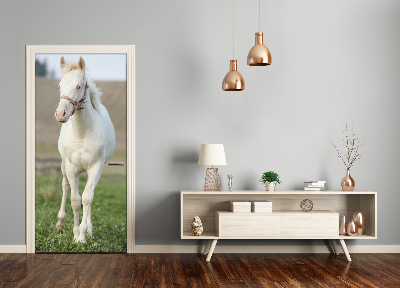 Self-adhesive door sticker Wall albino horse