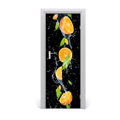 Self-adhesive door sticker Oranges