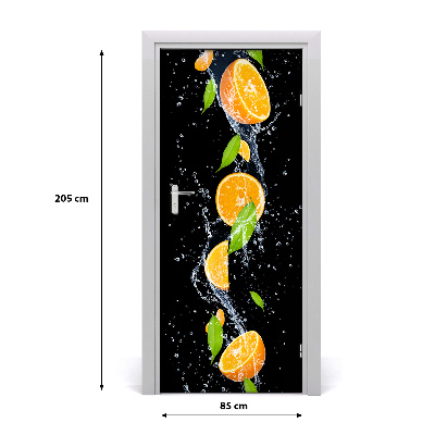 Self-adhesive door sticker Oranges