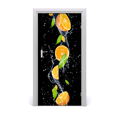 Self-adhesive door sticker Oranges