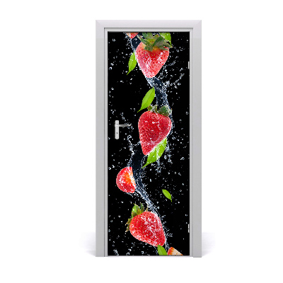 Self-adhesive door sticker Strawberries