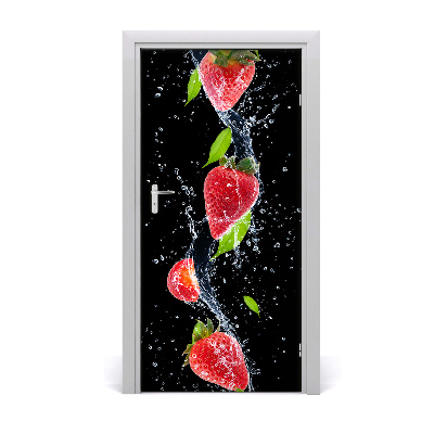 Self-adhesive door sticker Strawberries