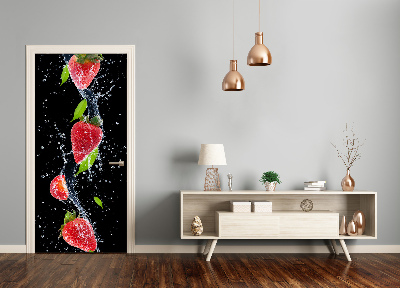 Self-adhesive door sticker Strawberries