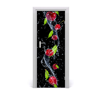 Self-adhesive door sticker Cherries