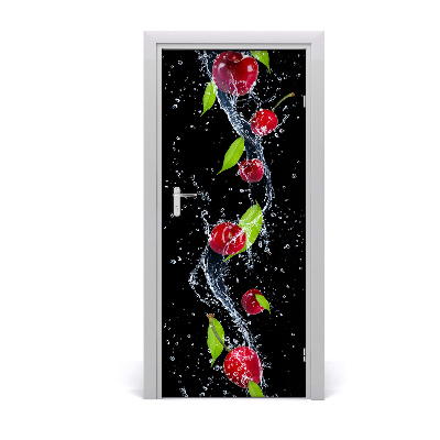 Self-adhesive door sticker Cherries