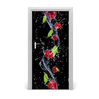 Self-adhesive door sticker Cherries