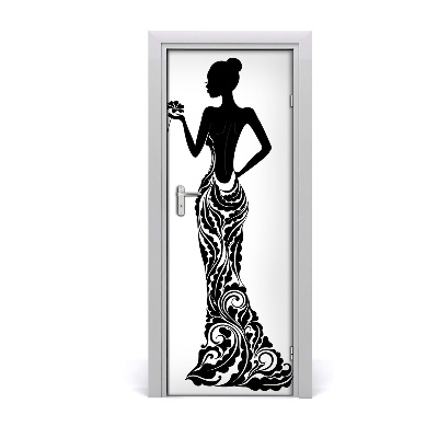 Self-adhesive door sticker Fashion illustration