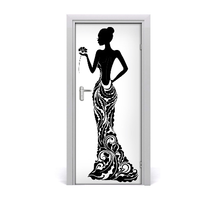 Self-adhesive door sticker Fashion illustration