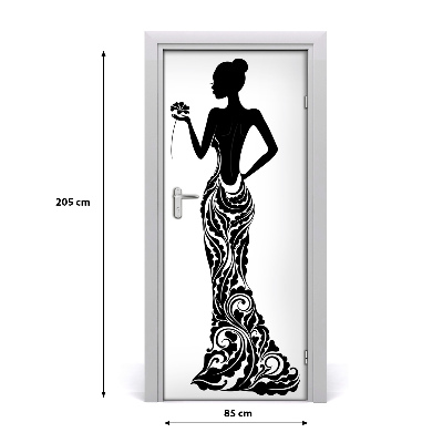 Self-adhesive door sticker Fashion illustration