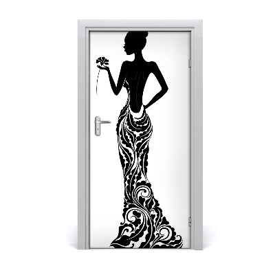 Self-adhesive door sticker Fashion illustration