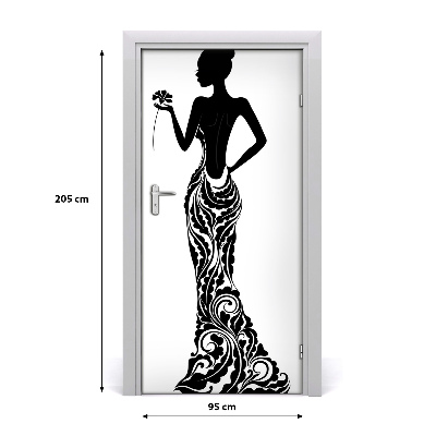 Self-adhesive door sticker Fashion illustration