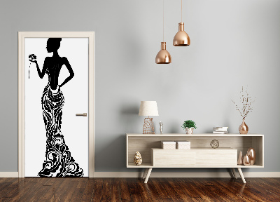 Self-adhesive door sticker Fashion illustration