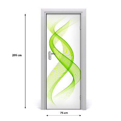 Self-adhesive door sticker Colorful waves