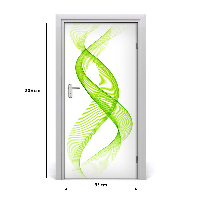 Self-adhesive door sticker Colorful waves