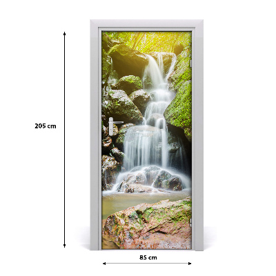 Self-adhesive door wallpaper Waterfall