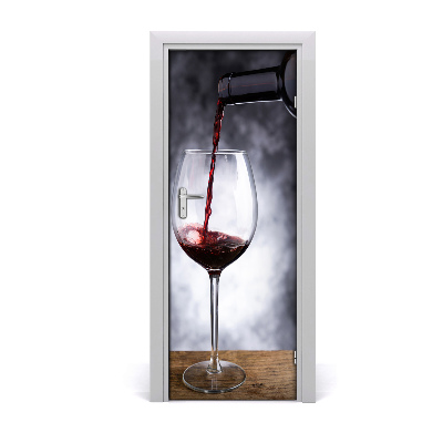 Self-adhesive door sticker Red wine