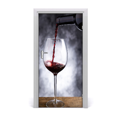 Self-adhesive door sticker Red wine