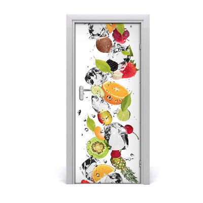 Self-adhesive door sticker Fruit and water