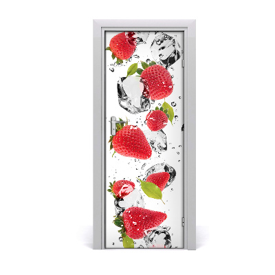 Self-adhesive door sticker Strawberries