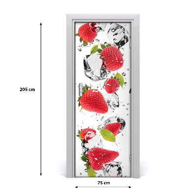 Self-adhesive door sticker Strawberries