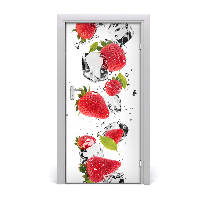 Self-adhesive door sticker Strawberries