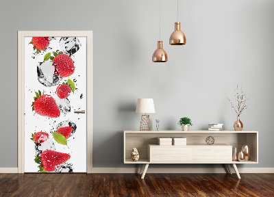 Self-adhesive door sticker Strawberries