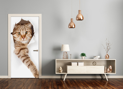 Self-adhesive door sticker Wall cat