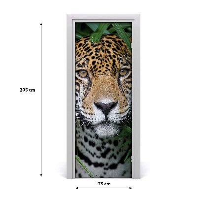 Self-adhesive door wallpaper Jaguar in amazon