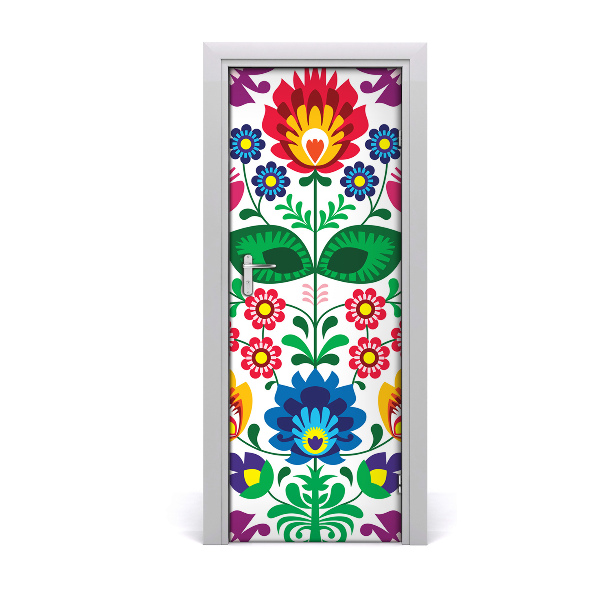 Self-adhesive door veneer Ethnic pattern