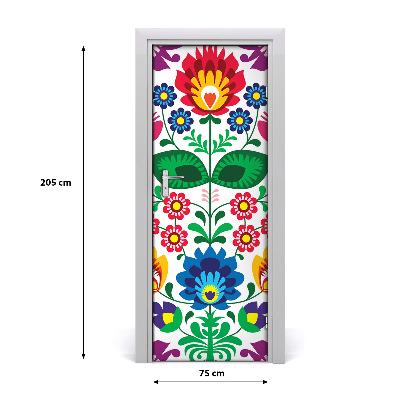 Self-adhesive door veneer Ethnic pattern