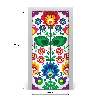 Self-adhesive door veneer Ethnic pattern