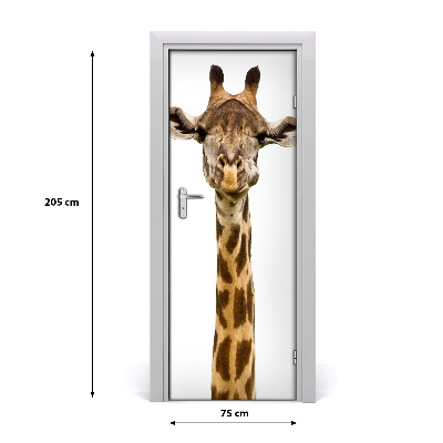 Self-adhesive door sticker Giraffe wall