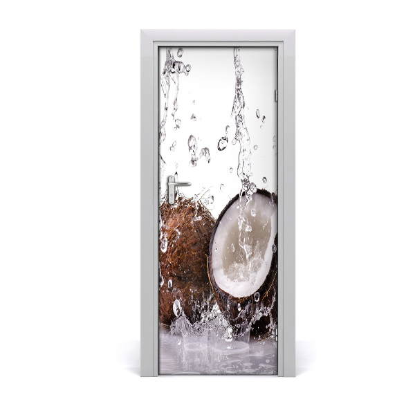 Self-adhesive door sticker Coconut