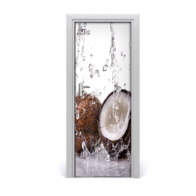 Self-adhesive door sticker Coconut