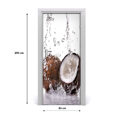 Self-adhesive door sticker Coconut