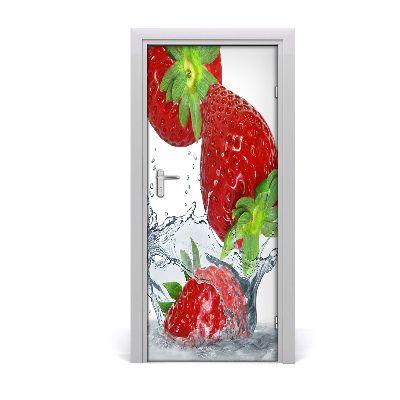 Self-adhesive door sticker Strawberries