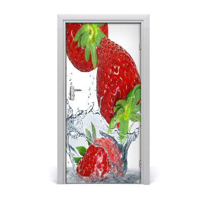 Self-adhesive door sticker Strawberries