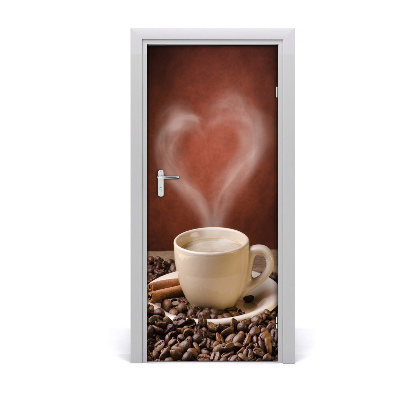 Self-adhesive door sticker Aromatic coffee