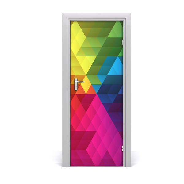 Self-adhesive door sticker Geometric background