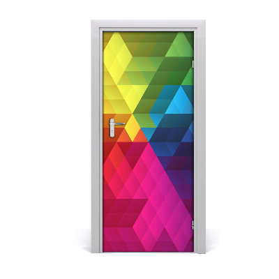 Self-adhesive door sticker Geometric background