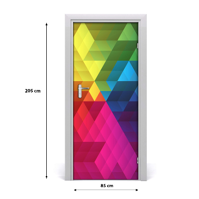 Self-adhesive door sticker Geometric background