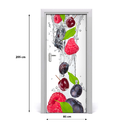 Self-adhesive door sticker Forest fruits